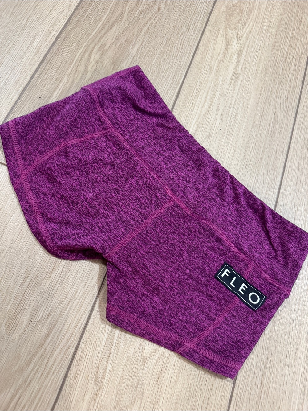 Fleo Low Rise Contour Short 2.5" Heather Plum Size S Crossfit Workout Running